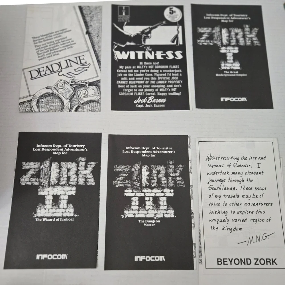 VTG 1991 The Lost Treasures of Infocom PC Big Box 3.5 5.25 Complete Maps Zork